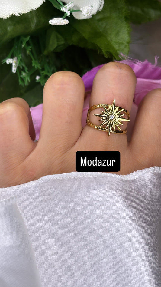 Bague étoile filante doré