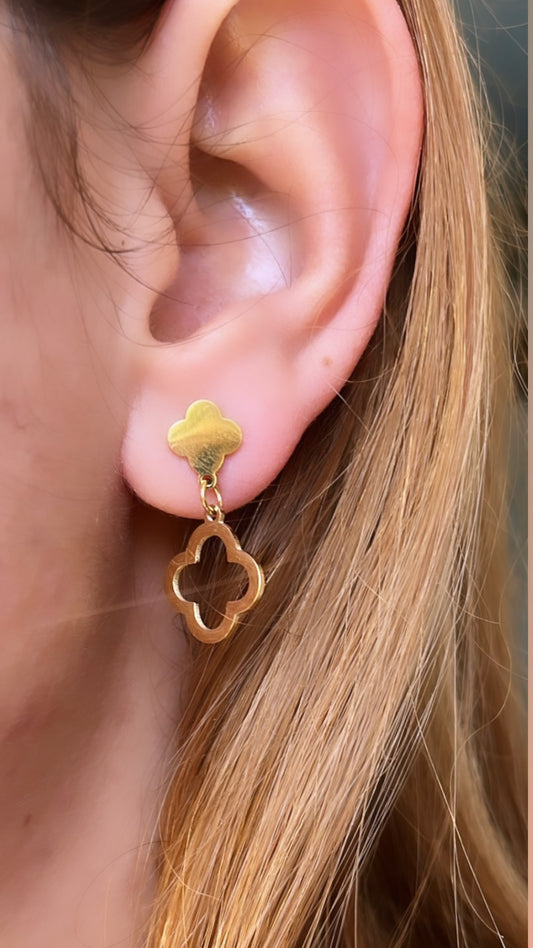 Boucles d’oreilles trèfle