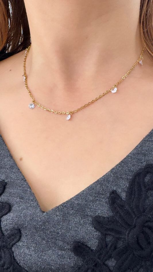 Collier ras de cou doré