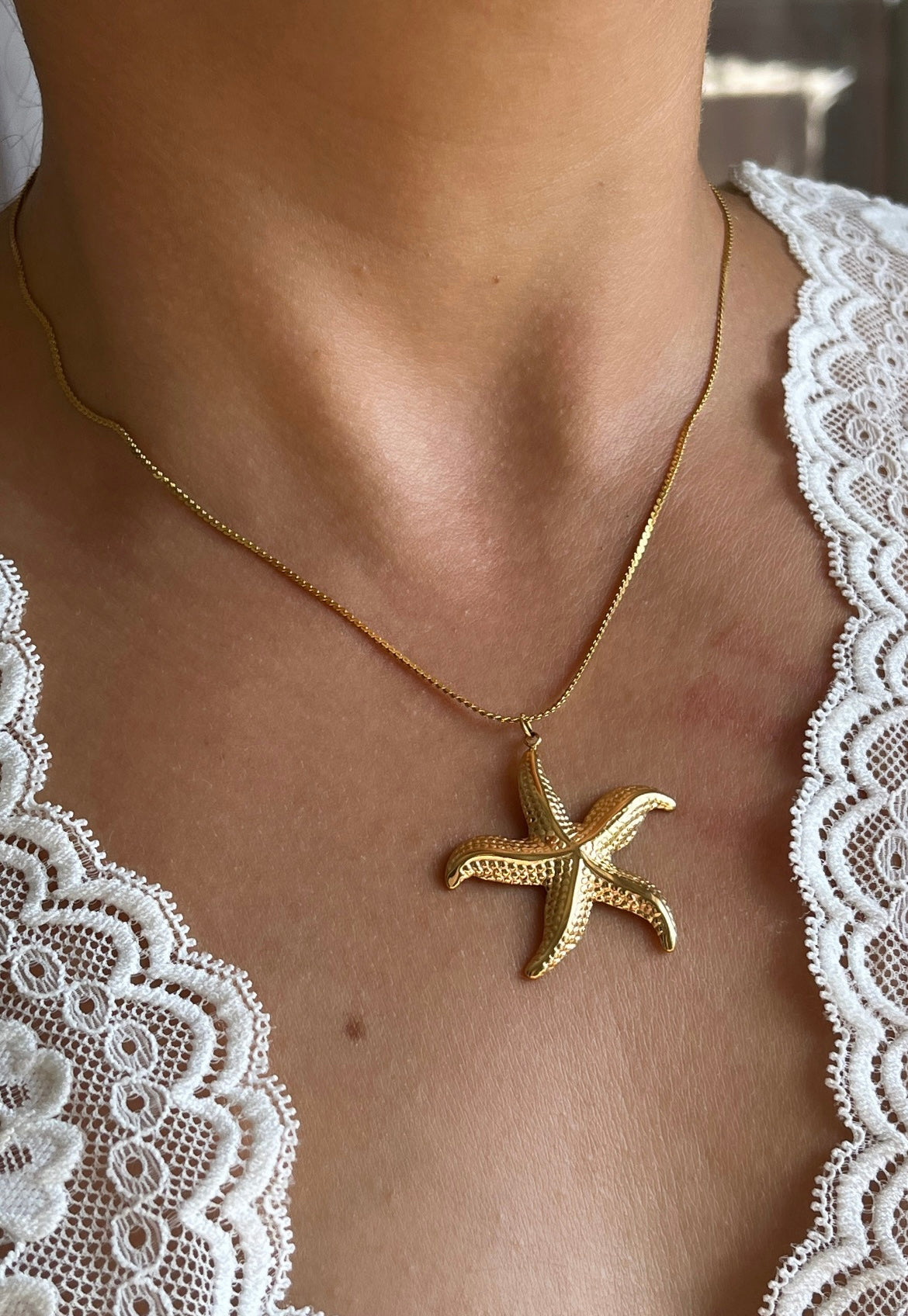 Collier étoile de mer doré