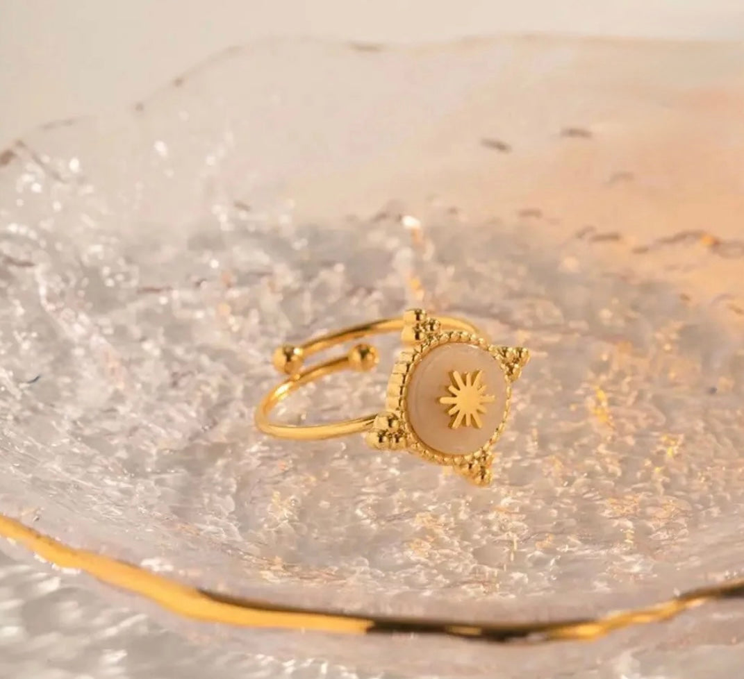 Bague en acier inoxydable doré