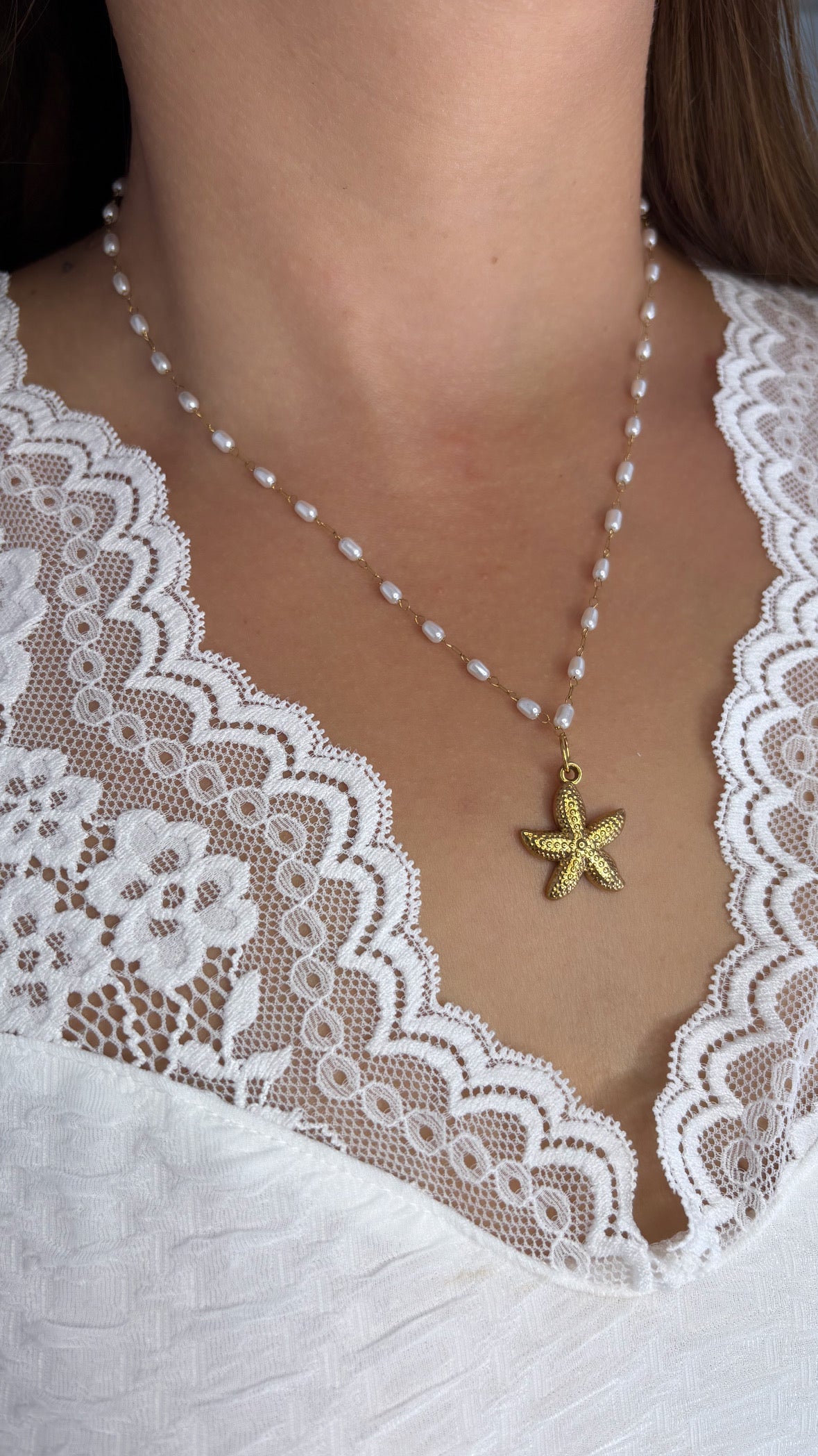 Collier étoile de mer doré