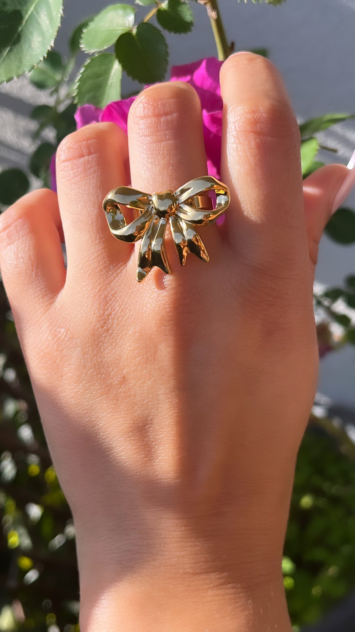 Bague papillon doré