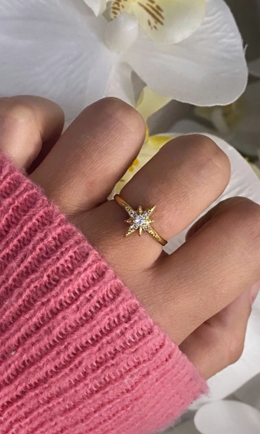 Bague étoile filante doré