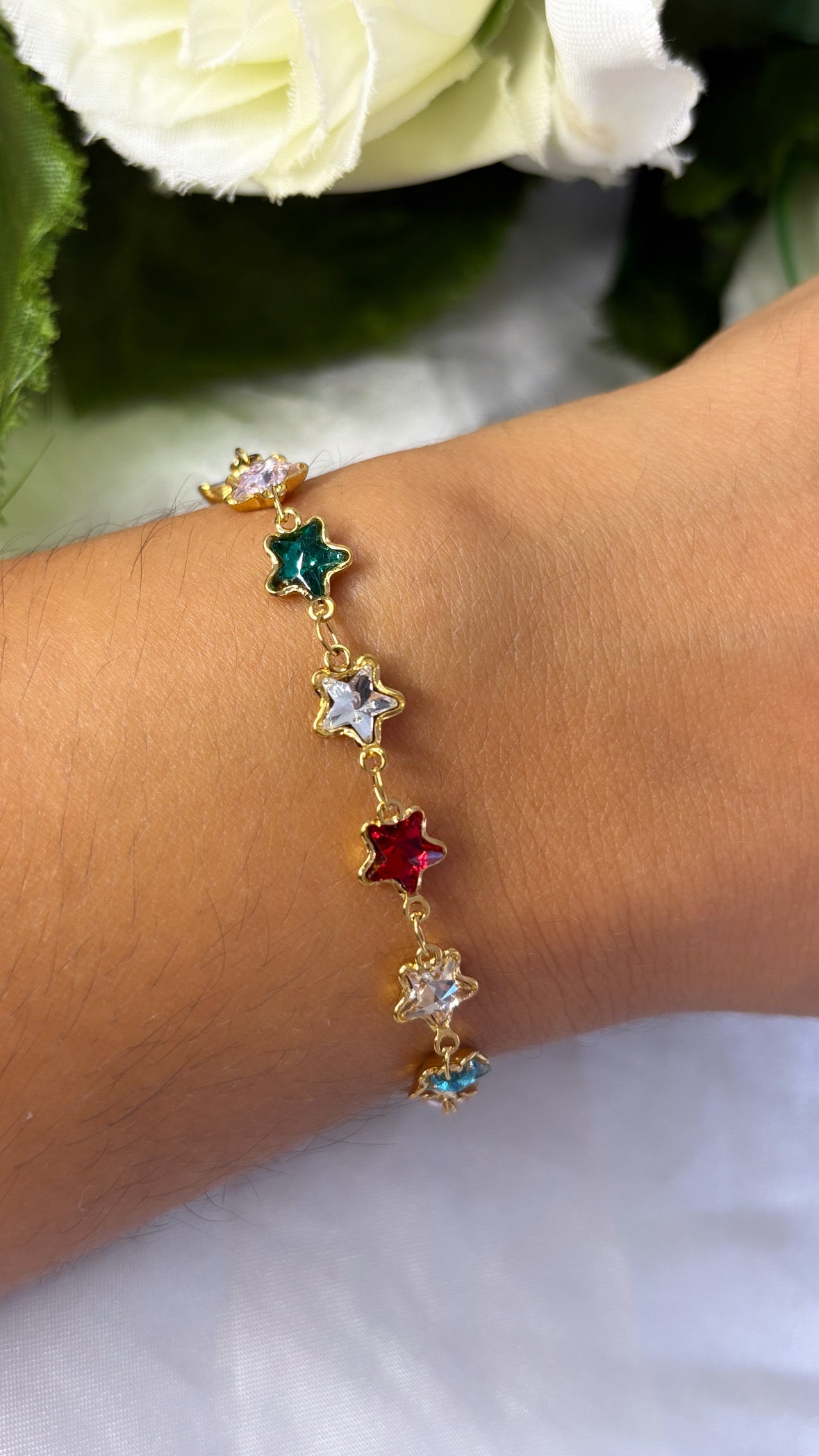 Bracelet multicolore doré