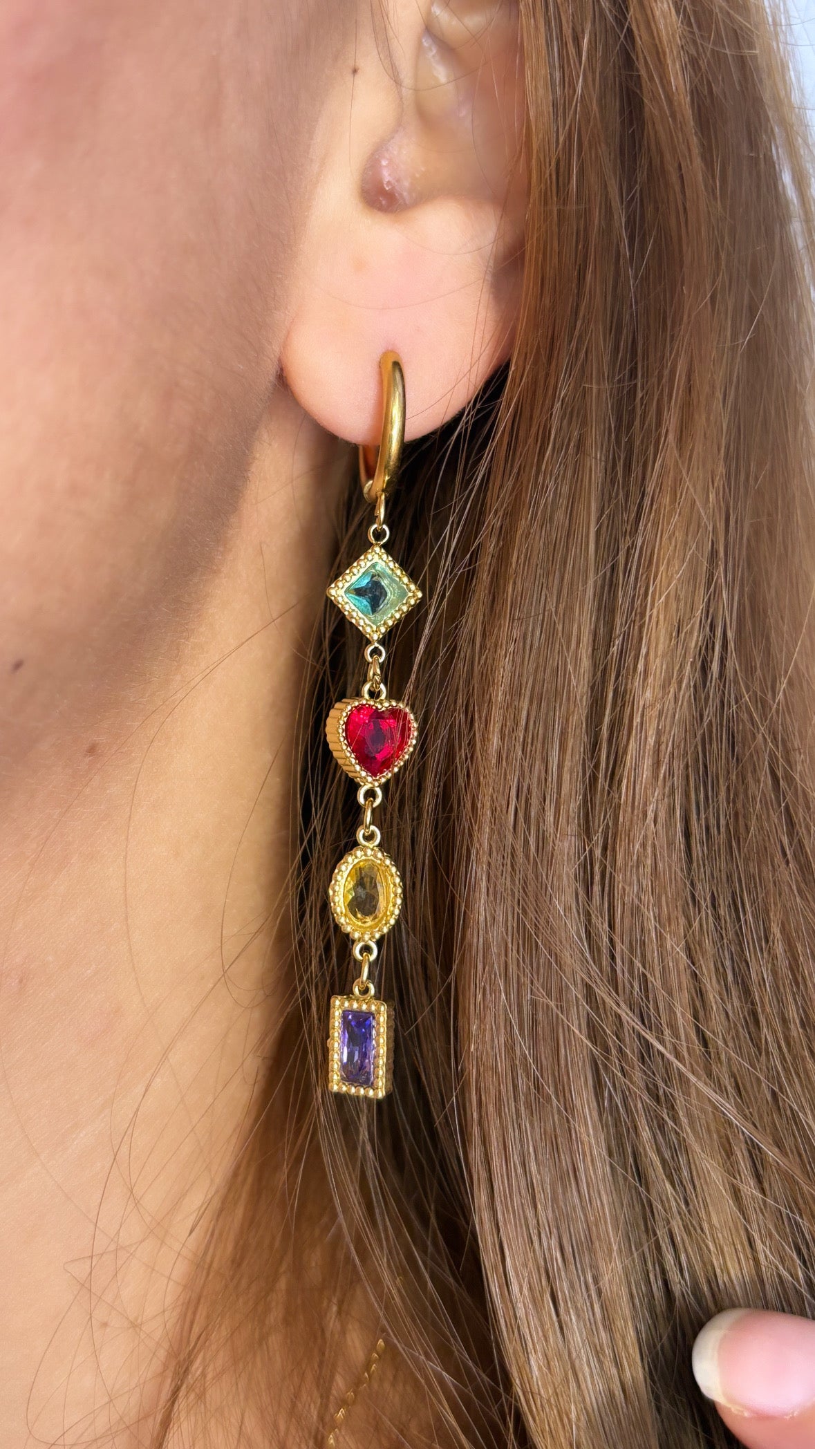 Boucles d’oreilles multicolore