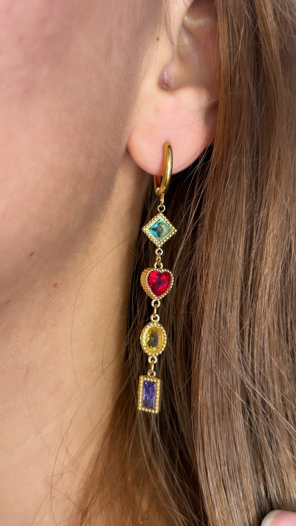Boucles d’oreilles multicolore
