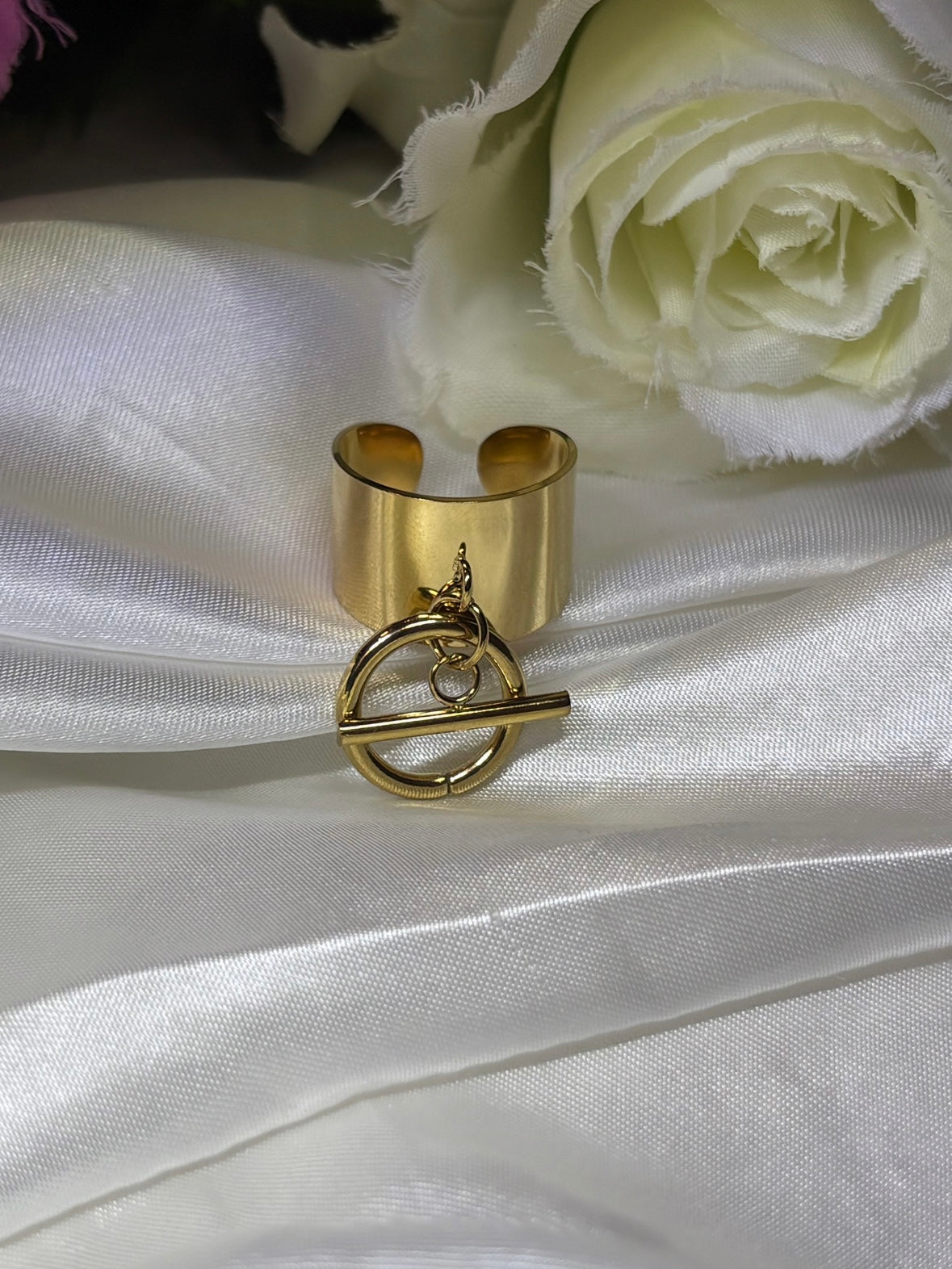 Bague breloque doré