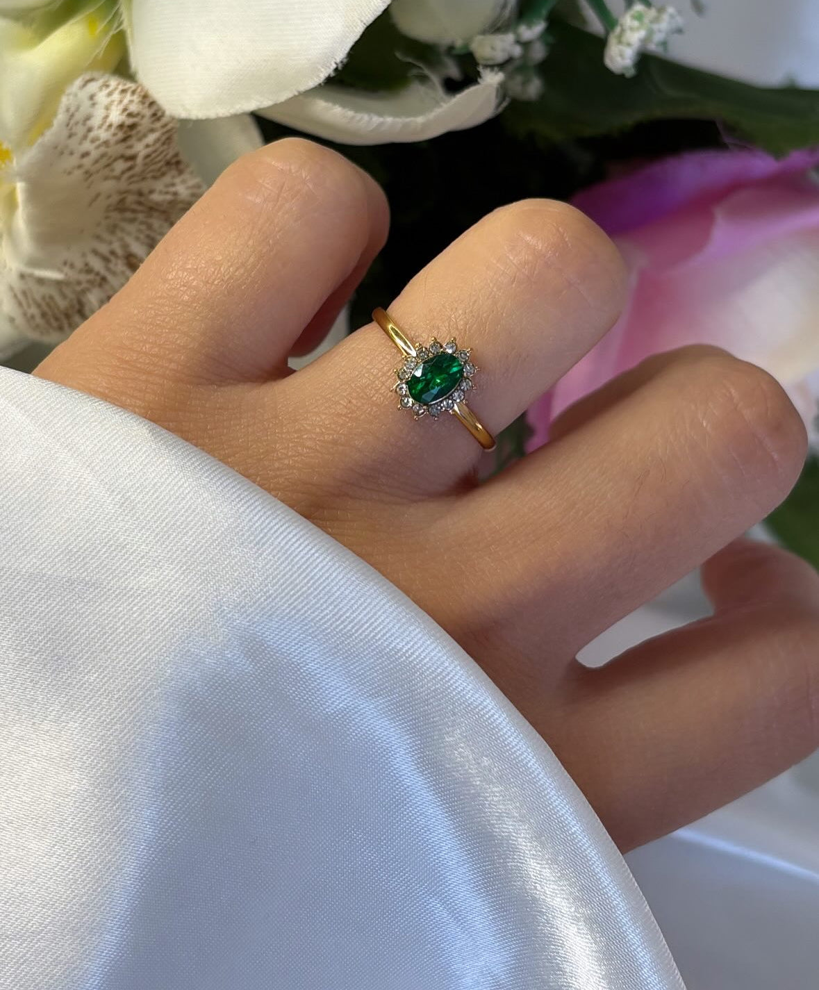 Bague doré ajustable