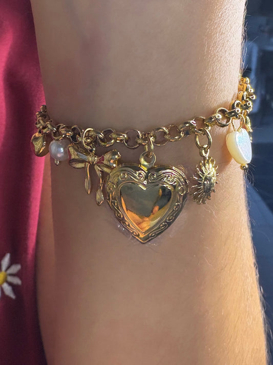 Bracelet full breloque doré