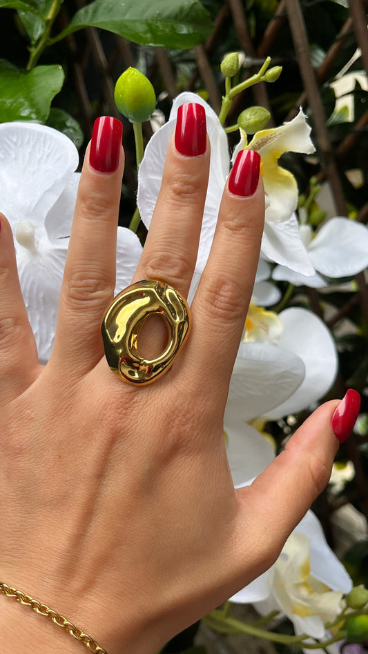 Bague maximaliste doré