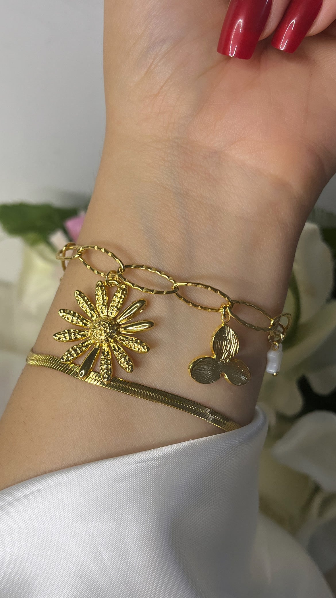 Bracelet breloque doré