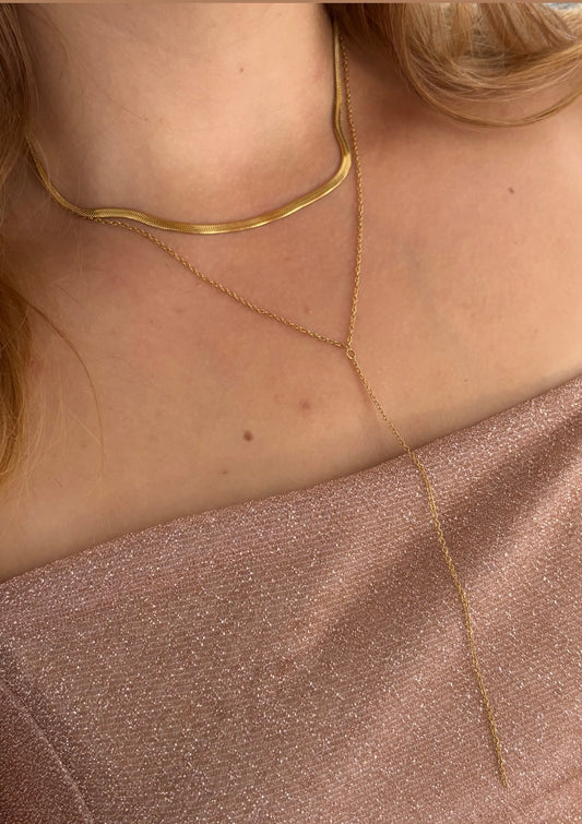 Collier double rang doré