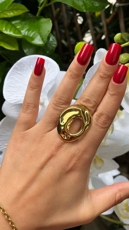 Bague épaisse doré