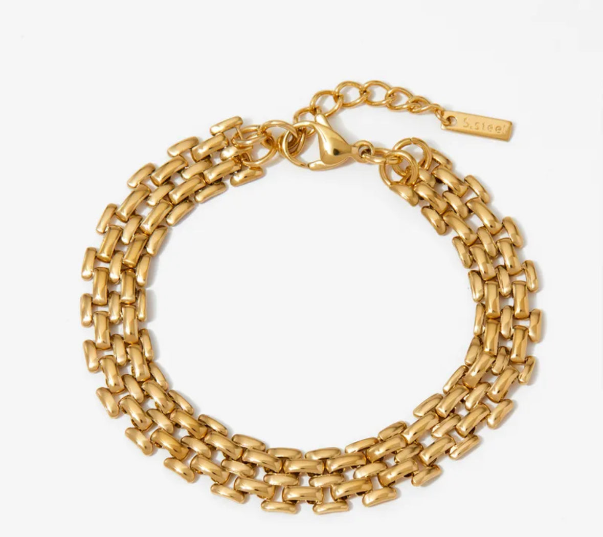 Bracelet doré multirang