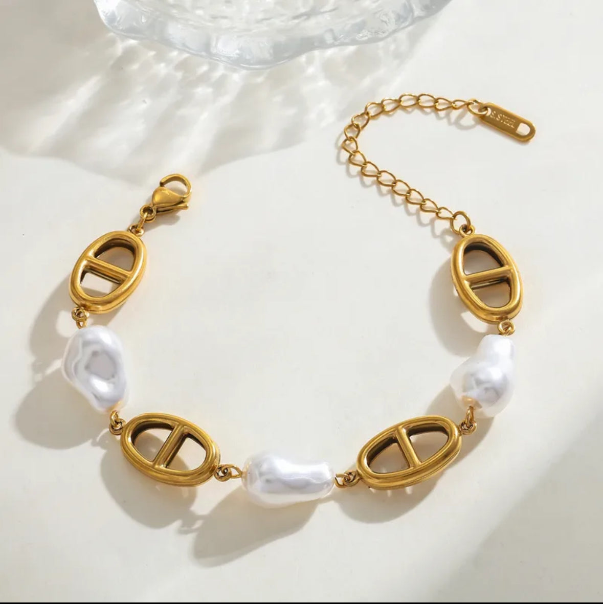 Bracelet maille marine doré