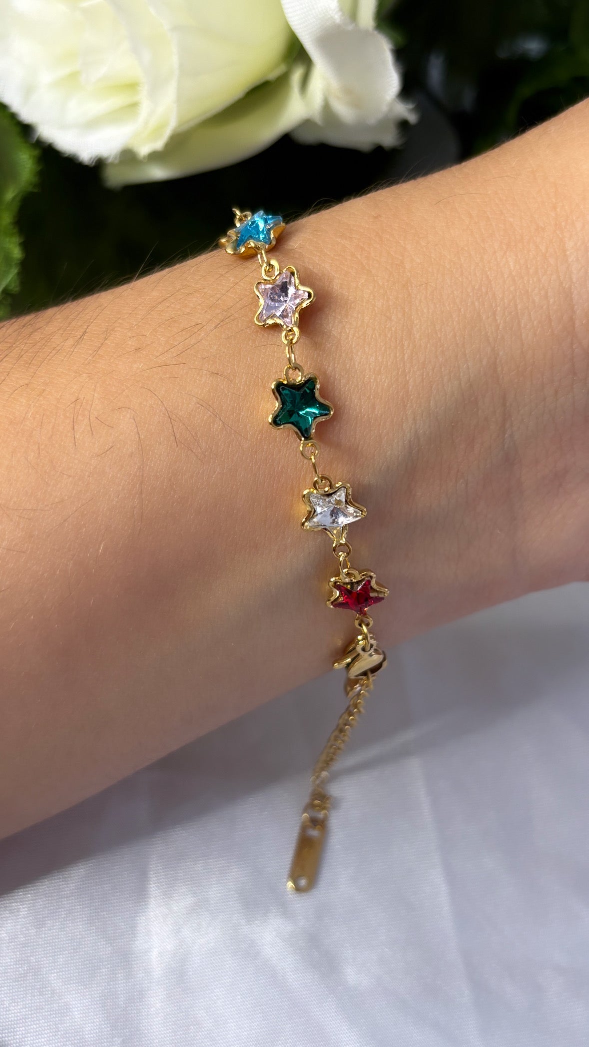 Bracelet multicolore doré