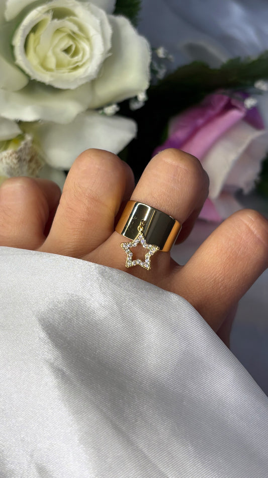 Bague étoile doré