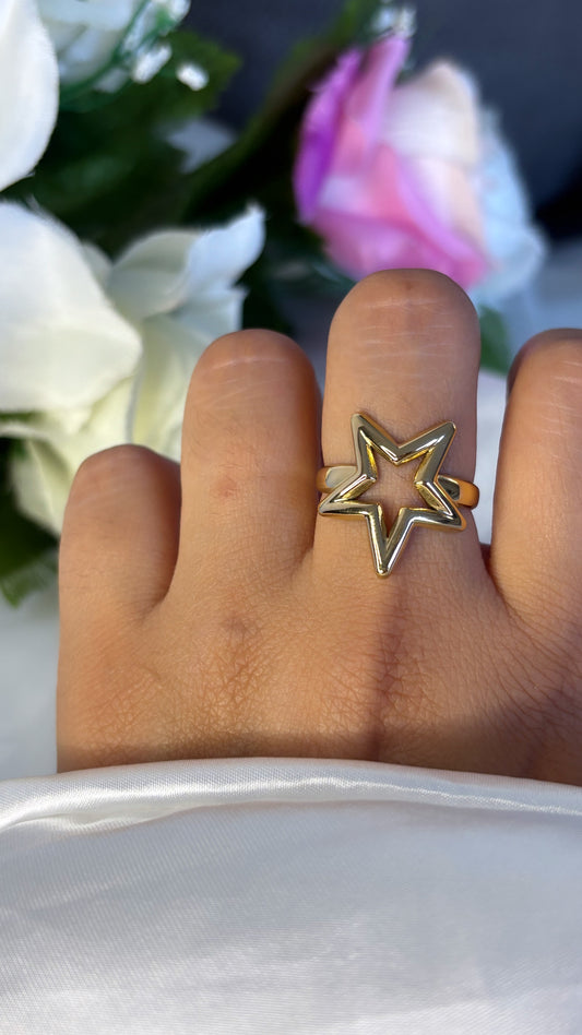 Bague étoile doré