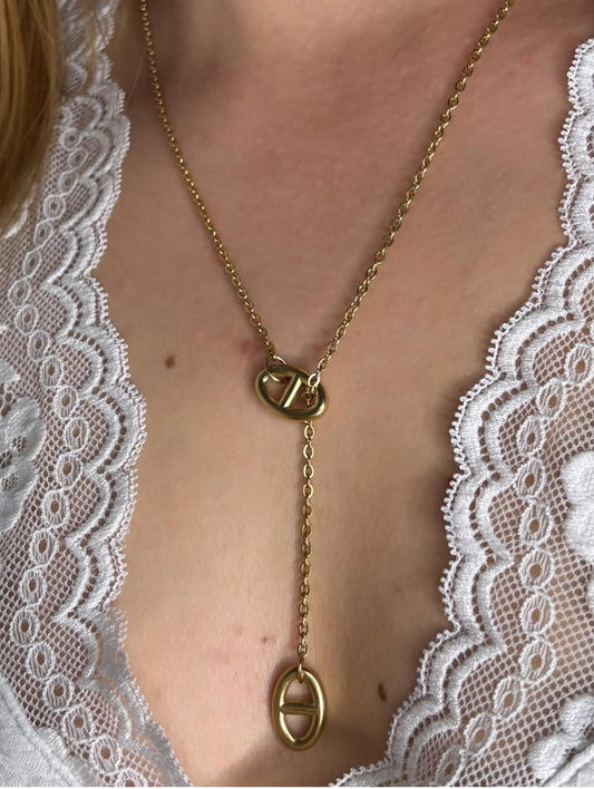 Collier maille marine