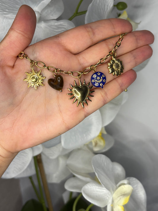 Bracelet breloque doré