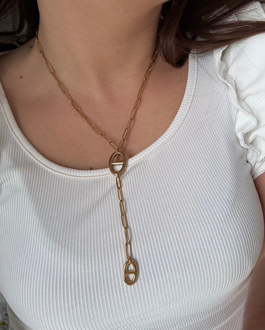Collier maille marine