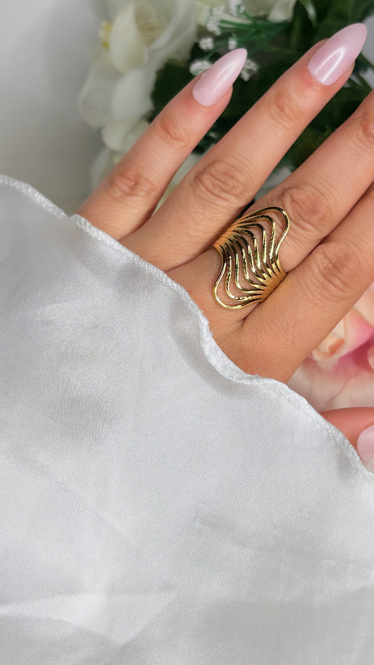 Bague multirang doré