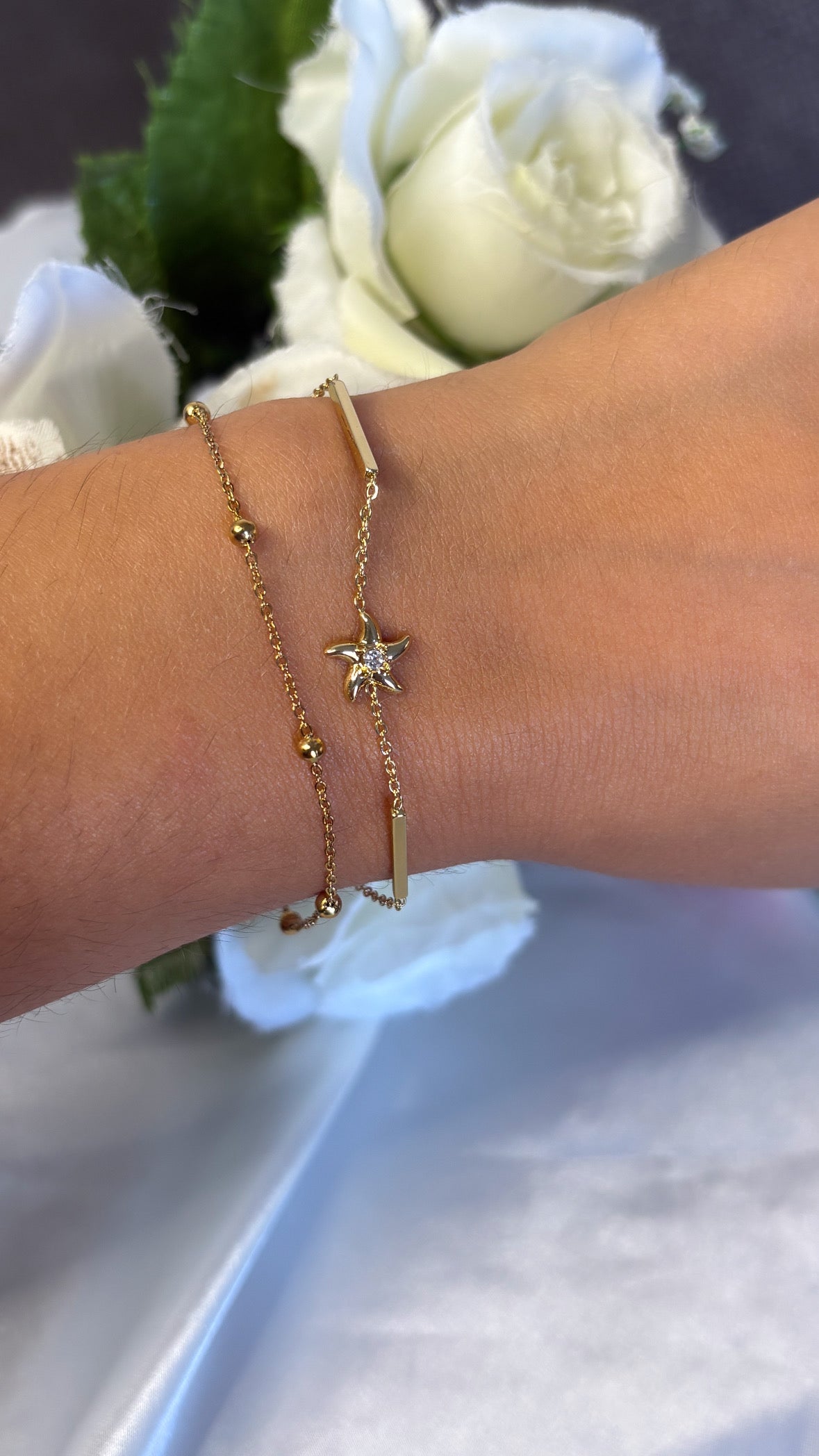 Bracelet étoile de mer doré