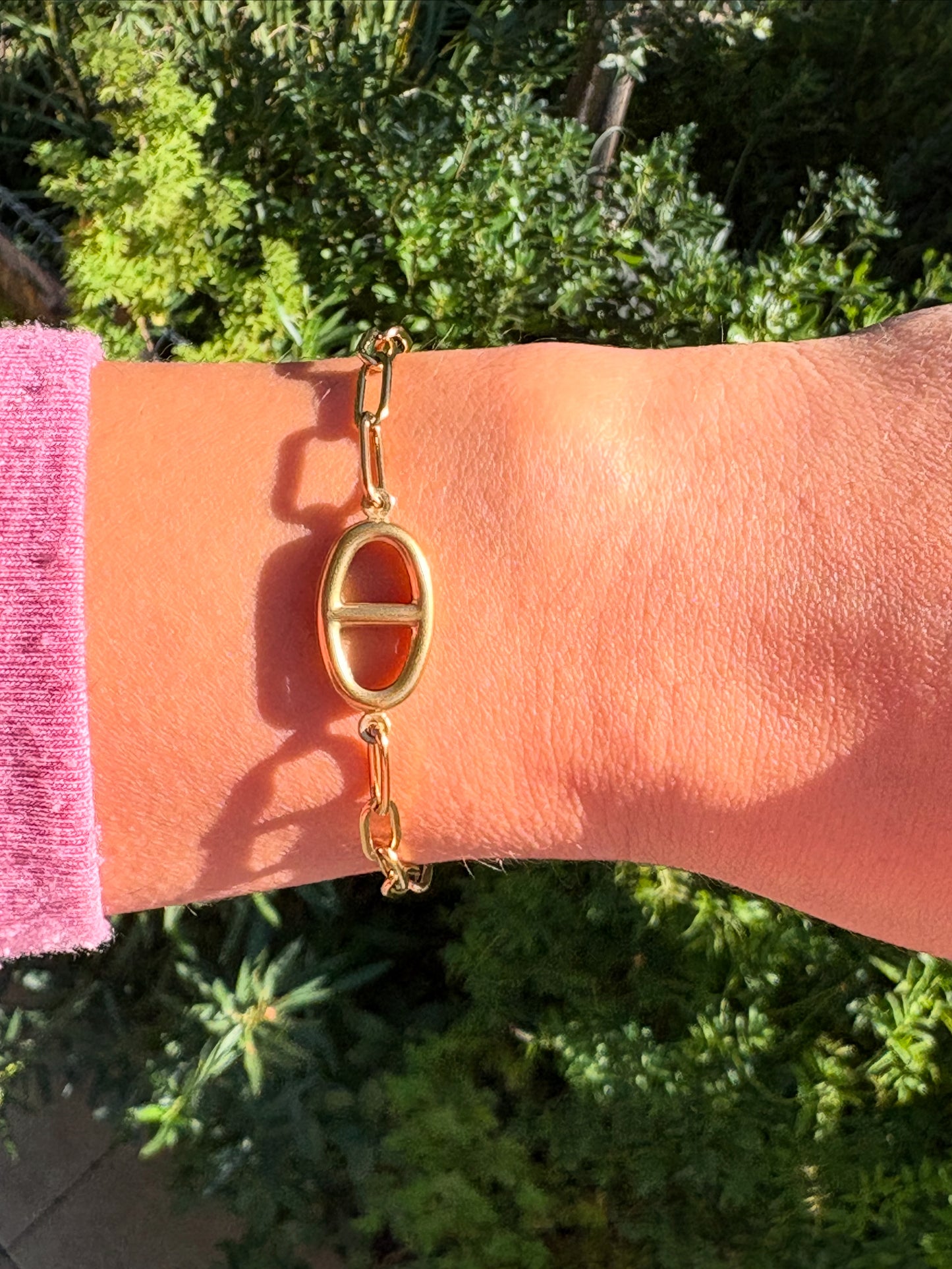 Bracelet maille marine doré