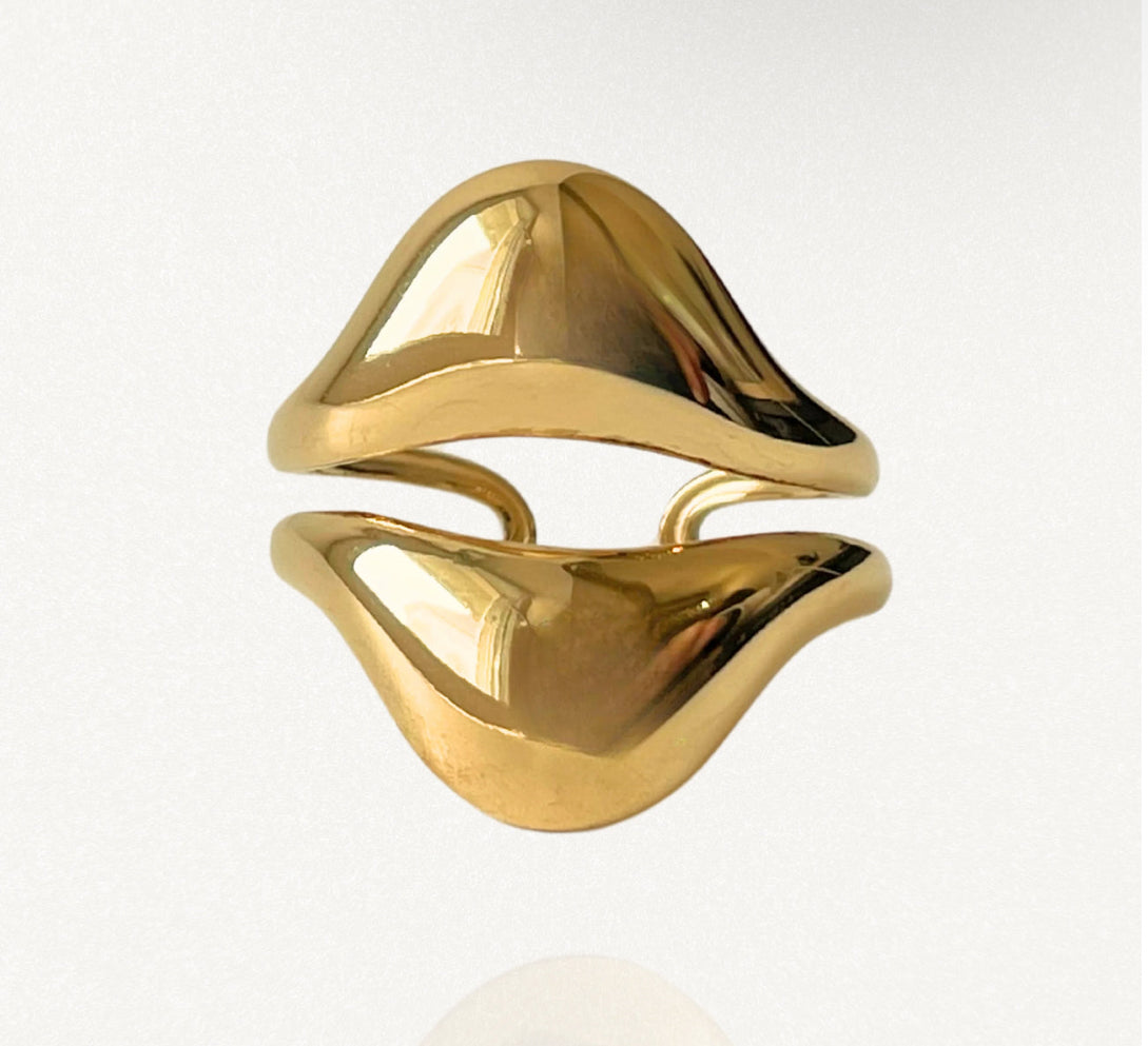 Bague motif doré