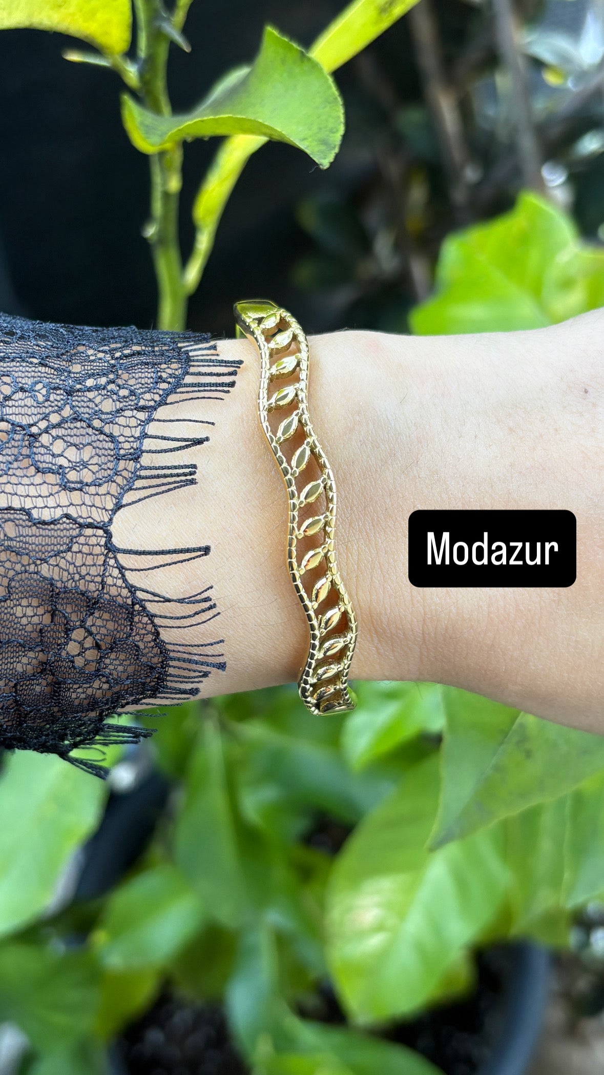 Bracelet motif géométrique doré