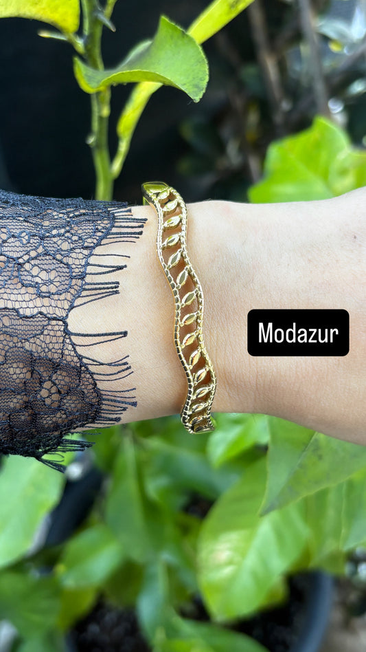 Bracelet motif géométrique doré