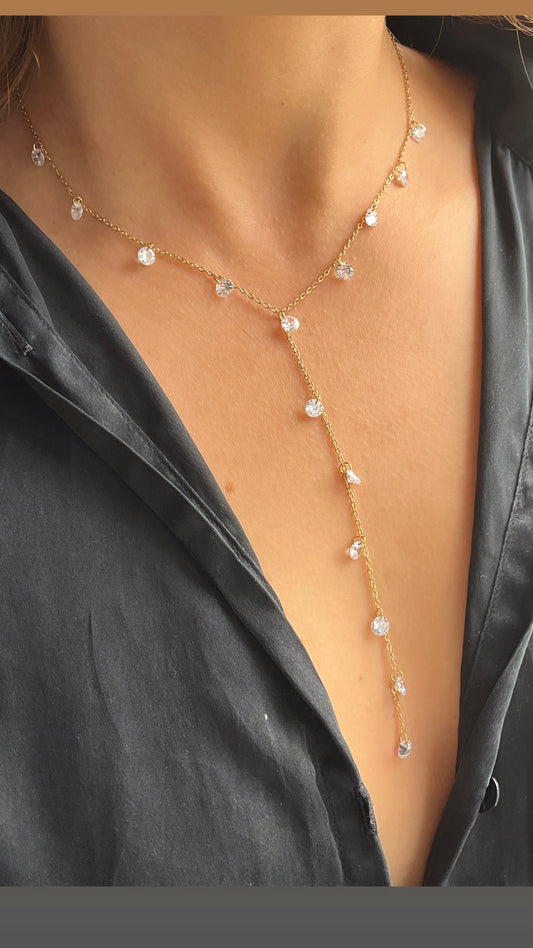 Collier sautoir doré