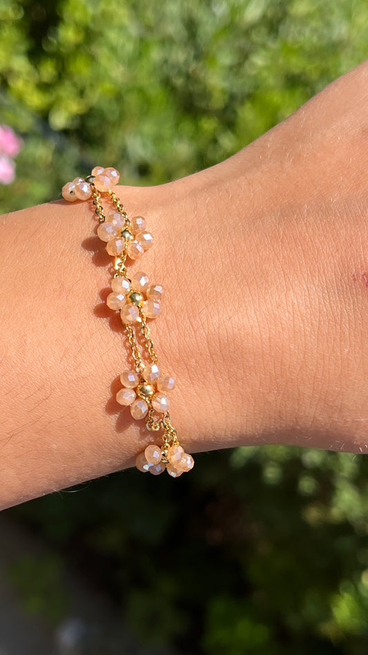 Bracelet marguerite champagne