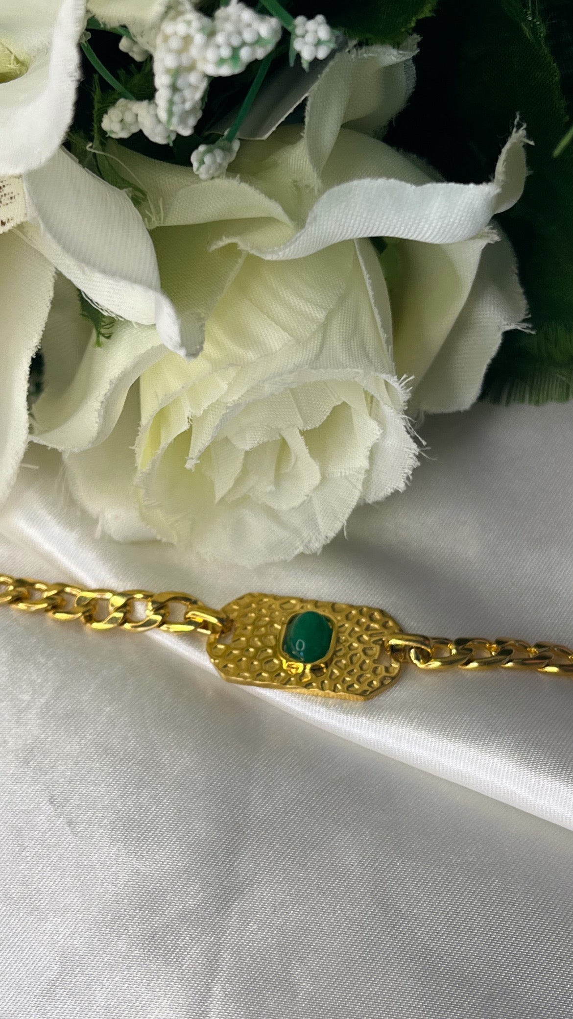 Bracelet perle verte