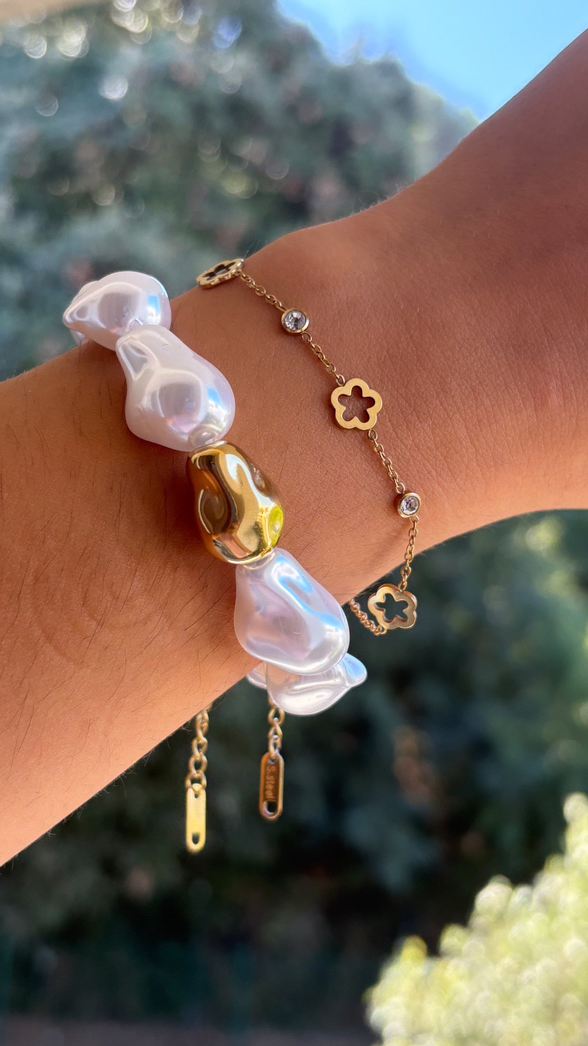 Bracelet perle doré