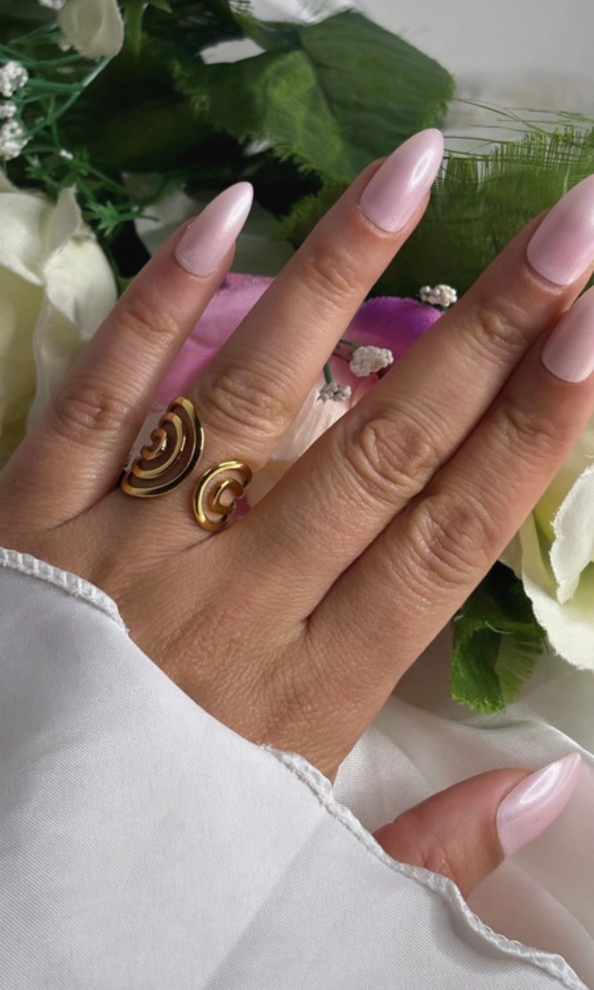 Bague motif géométrique