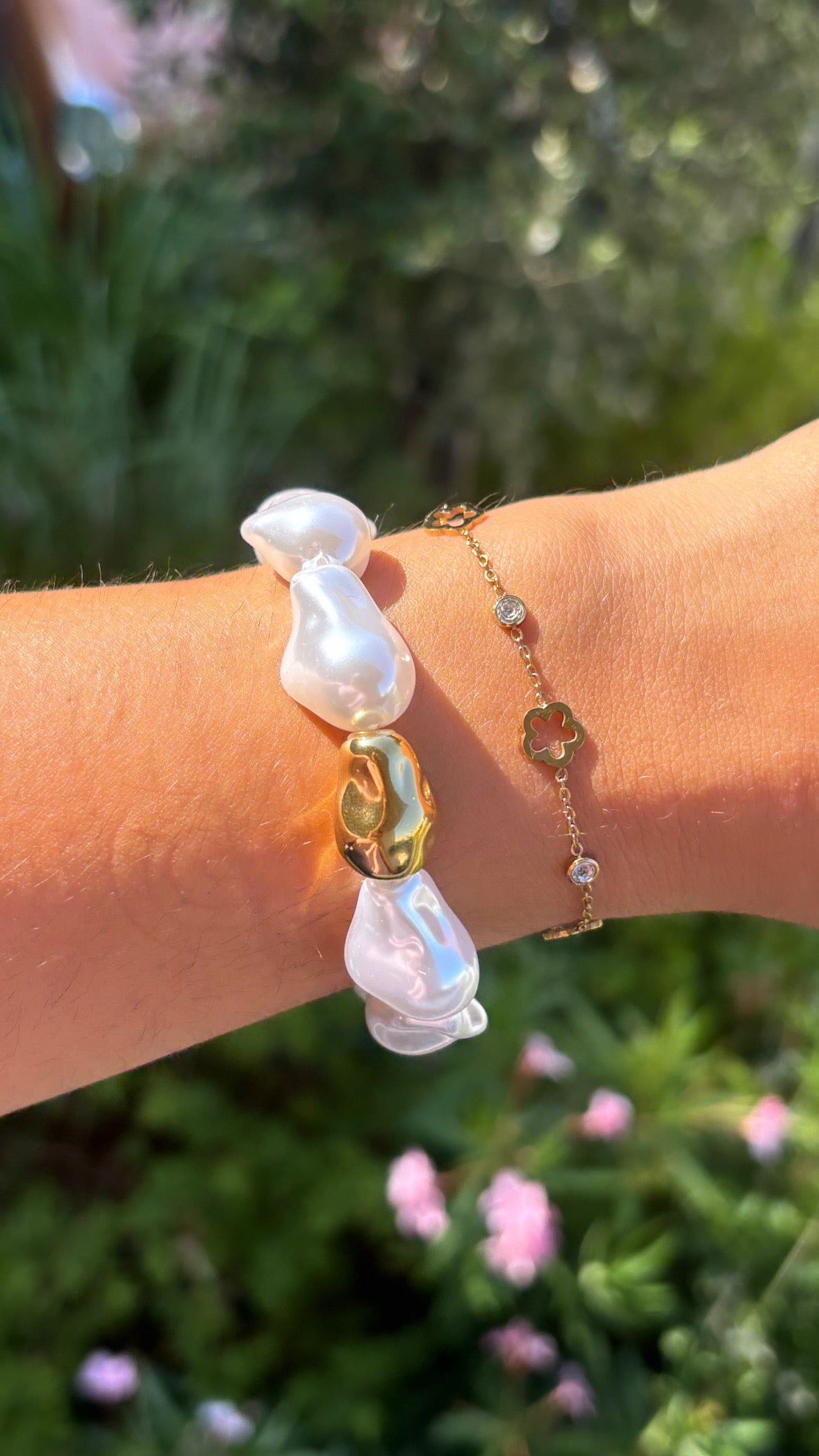 Bracelet perle doré