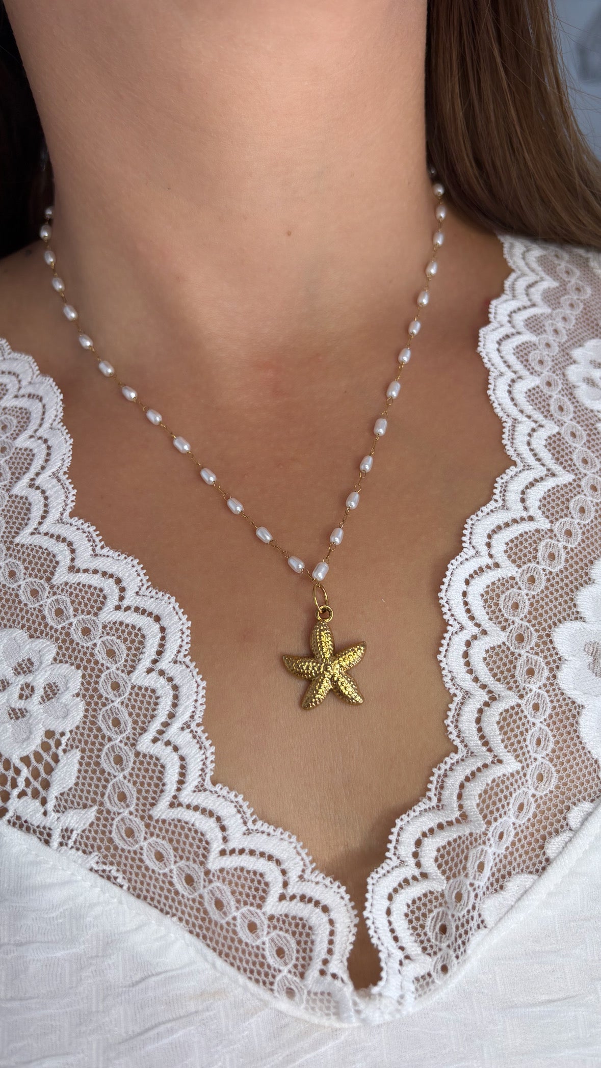 Collier étoile de mer doré