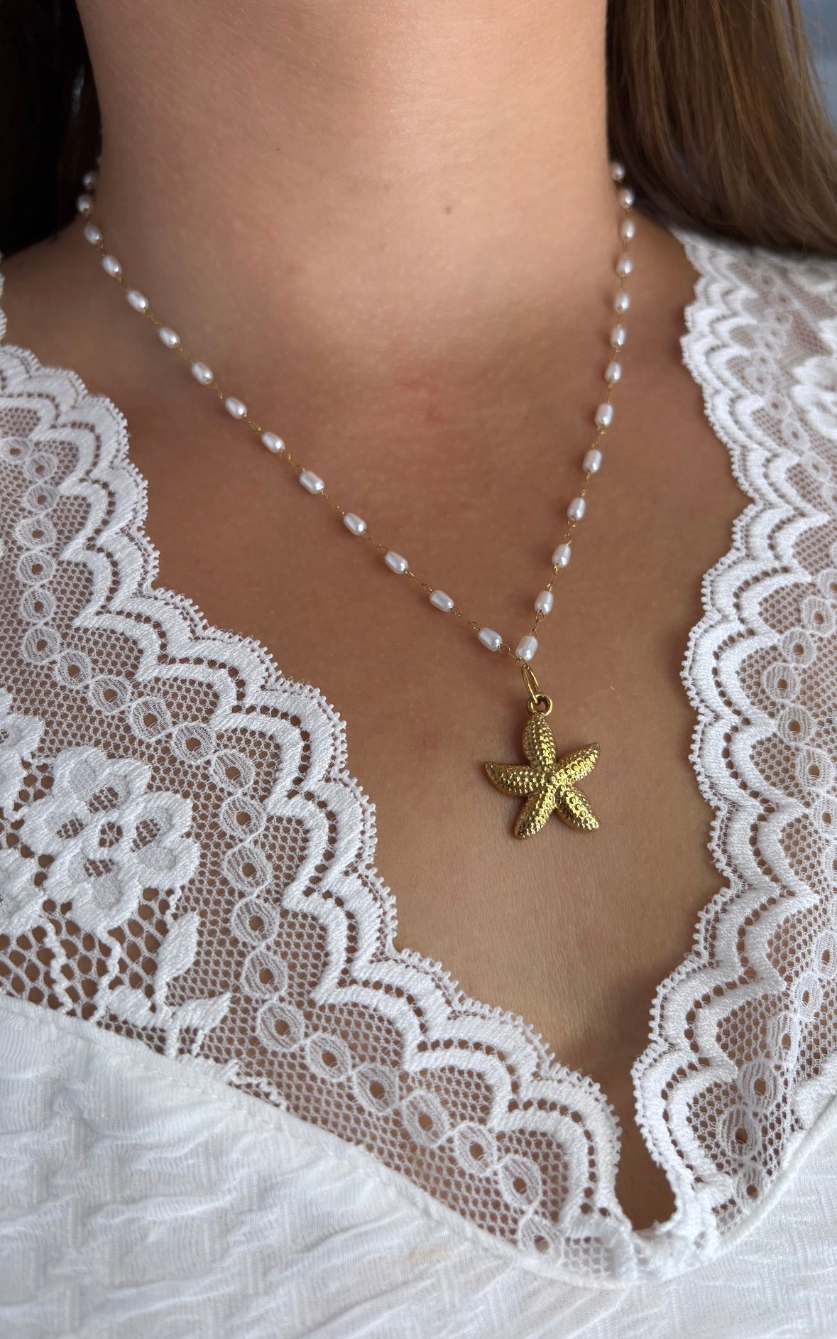 Collier étoile de mer doré